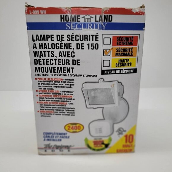 Home Land Security 150 Watts Halogen Motion Sensor Security Light L-999 White - Picture 14 of 16